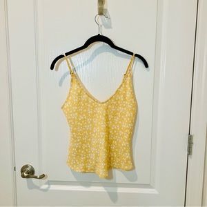 Abercrombie & Fitch Women’s Yellow Print Tank Top - Size XS.
